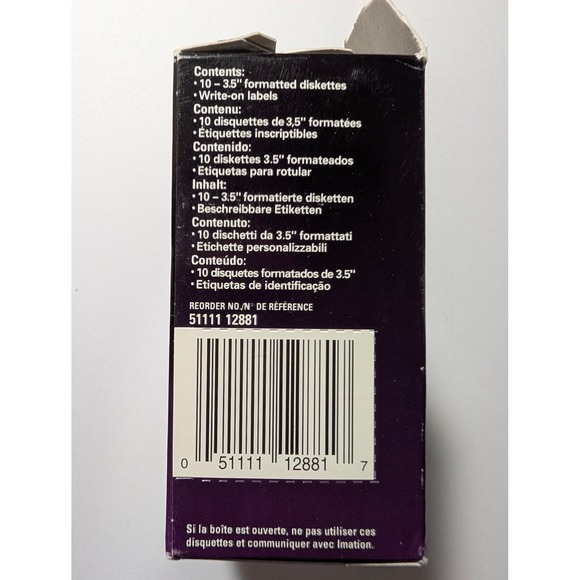 Imation 2HD 10 Pack 3.5-inch IBM Formatted High Density Diskettes +1 2HD Maxwell - Picture 6 of 12